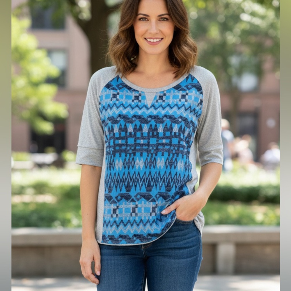 Dolan‎ Aztec Embroidered Womens Shirt